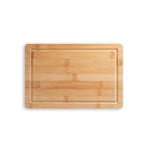 TERIYAKI. Kit churrasco em estojo de PU e 210D com tábua em bambu e 7 utensílios em aço inox e madeira de Seringueira