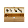 SYRAH. Conjunto para vinho em bambu, inox e ABS