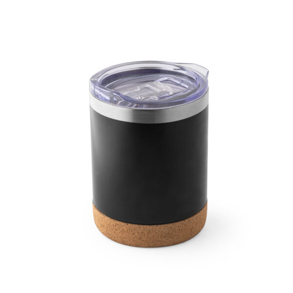 SOLBERG TUMBLER. Copo de viagem térmico em aço inox, de parede dupla isolada a vácuo (400 mL)