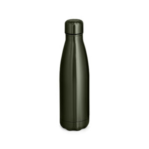SHOW METALLIC. Garrafa térmica em aço inox de parede dupla isolada a vácuo, com acabamento metalizado (510 mL)