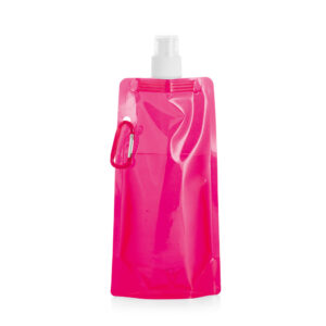 KWILL. Squeeze dobrável em PE com sistema "push-pull" e acabamento translúcido (460 mL)