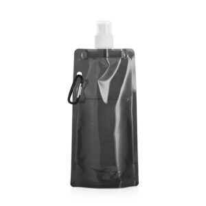 KWILL. Squeeze dobrável em PE com sistema "push-pull" e acabamento translúcido (460 mL)