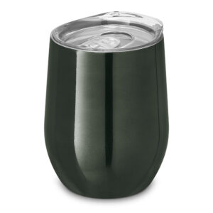 RONDE. Copo de viagem térmico em aço inox de parede dupla isolada a vácuo (400 mL)
