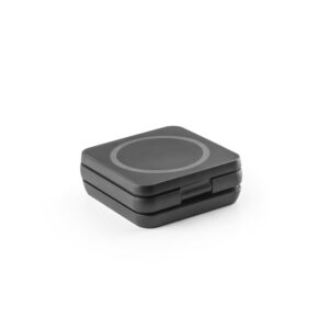 BROGLIE. Carregador magnético por indução super-rápido (wireless), dobrável, que permite carregar três dispositivos simultaneamente, em ABS 100% reciclado