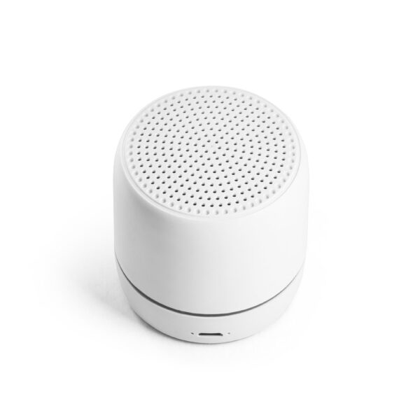 TURING. Caixa de som portátil com faixa LED exterio e autonomia de 4h, em ABS 100% reciclado