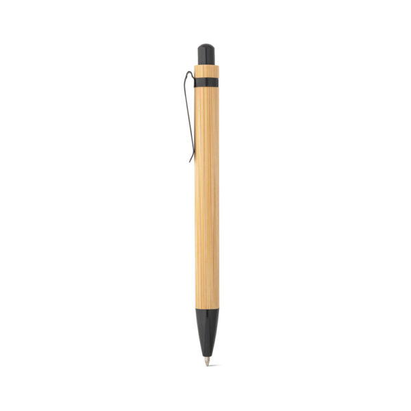 GAIMAN. Conjunto de caderno A5 em bambu com páginas pautadas e caneta esferográfica em bambu