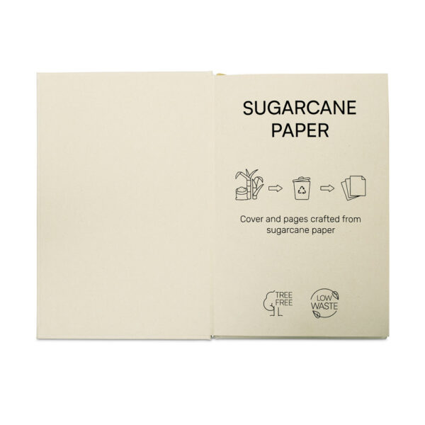 DICKINSON. Caderno A5 de capa dura em papel à base de cana-de-açúcar (80% polpa da cana-de-açúcar) com páginas pautadas