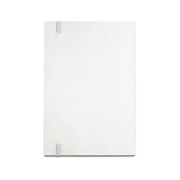 MILKY. Caderno A5 produzido através de pacotes de leite reciclados com folhas pautadas recicladas