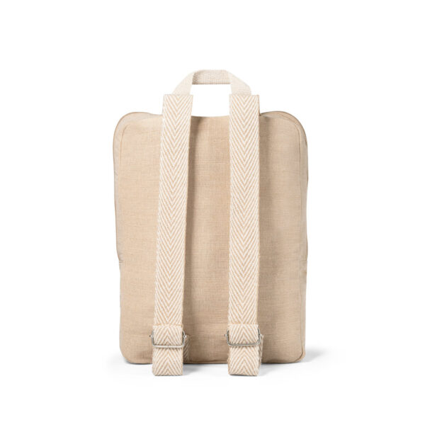 MARBELLA. Mochila em juco (mistura de algodão e juta, 275 g/m²) 7 L
