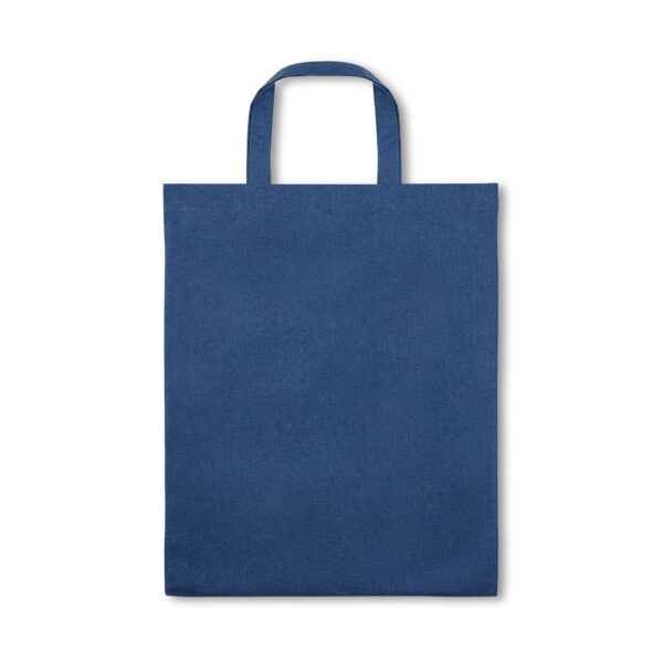 SIENA. Sacola dobrável em 50% algodão, 30% algodão reciclado e 20% poliéster reciclado (140 g/m²)