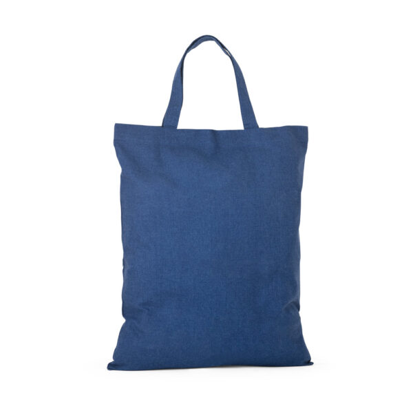 SIENA. Sacola dobrável em 50% algodão, 30% algodão reciclado e 20% poliéster reciclado (140 g/m²)