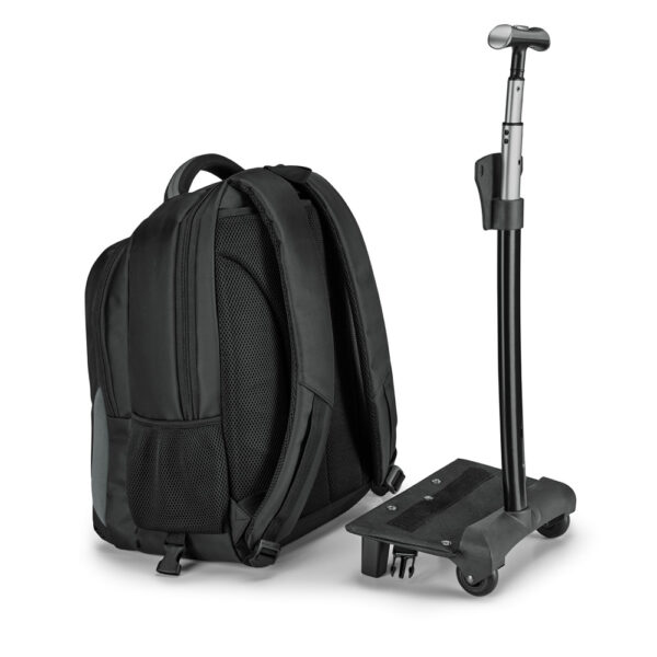 MIAMI. Mochila trolley para notebook (17”) em Nylon 999 impermeável com 2 rodas e sistema de proteção integrado (30 L)
