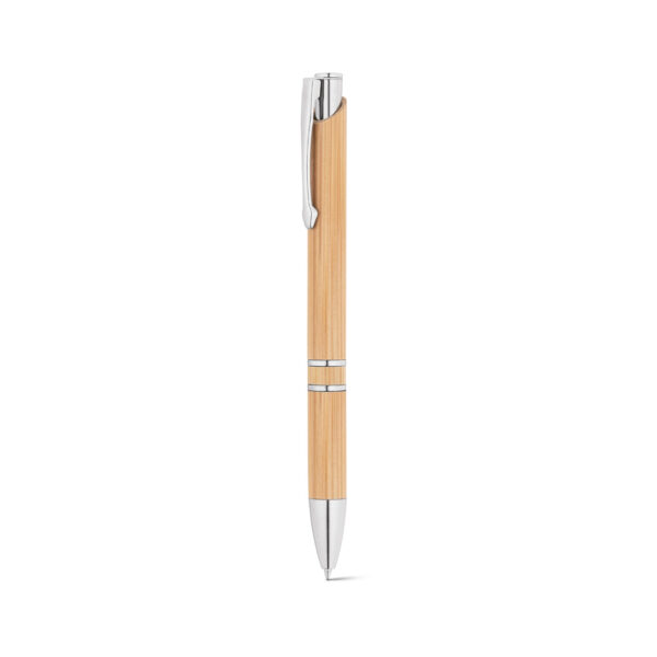 BETA BAMBOO. Caneta esferográfica em bambu com escrita em azul