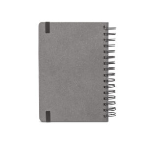 SIMMEL A5. Agenda A5, com argolas, em pele (58% reciclada)
