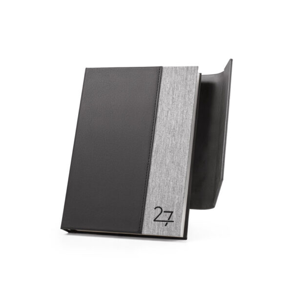 AUSTEN A5. Agenda A5 em PU (58% reciclado) e PET reciclado (100% rPET) 300D