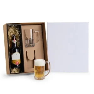 JOGO DE CANECAS DE VIDRO P/ CERVEJA 340 ML - 2 PÇS - NÃO ACOMPANHA A GARRAFA