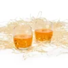 JOGO DE COPOS DE VIDRO P/ WHISKY 330 ML COM PORTA COPO – 4 PÇS – NÃO ACOMPANHA A GARRAFA