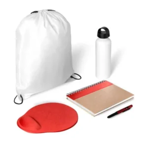 KIT BOAS VINDAS - 5 PÇS - BRANCO/VERMELHO