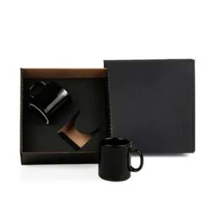 KIT CANECAS EM CERÂMICA PRETA - 270ML