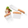 KIT COM CUTELO, GARFO E ESPÁTULA – 3 PÇS