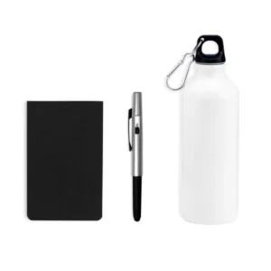 KIT COM SQUEEZE, CANETA E BLOCO - 3 PÇS