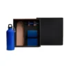 KIT COM SQUEEZE, CANETA E BLOCO PARA ANOTAÇÕES – AZUL – 3 PÇS