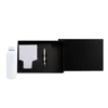 KIT GARRAFA, CADERNO E CANETA – BRANCO – 3 PÇS