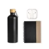 KIT GARRAFA, CADERNO E FONE – 4 PÇS