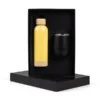 KIT GARRAFA E COPO TÉRMICO – AMARELO/PRETO – 2 PÇS