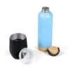 KIT GARRAFA E COPO TÉRMICO – AZUL/PRETO – 2 PÇS