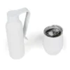 KIT GARRAFA E COPO TÉRMICO – BRANCO – 2 PÇS
