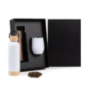 KIT GARRAFA E COPO TÉRMICO – BRANCO – 2 PÇS