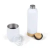 KIT GARRAFA E COPO TÉRMICO – BRANCO – 2 PÇS