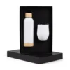KIT GARRAFA E COPO TÉRMICO – BRANCO – 2 PÇS