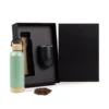 KIT GARRAFA E COPO TÉRMICO – VERDE/PRETO – 2 PÇS