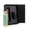KIT GARRAFA E COPO TÉRMICO – VERDE/PRETO – 2 PÇS