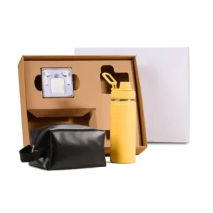 KIT GARRAFA, NECESSAIRE E FONE - 3 PÇS