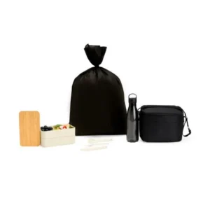 KIT MARMITA DUPLA, BOLSA TÉRMICA E GARRAFA - 3 PÇS