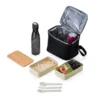 KIT MARMITA DUPLA, BOLSA TÉRMICA E GARRAFA – 3 PÇS