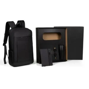 KIT MOCHILA, COPO, CADERNO E CANETA - 4 PÇS