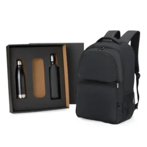 KIT MOCHILA, GUARDA-CHUVA E GARRAFA - 3 PÇS