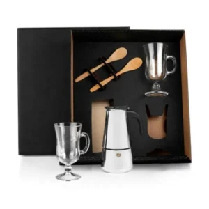 KIT PARA CAFÉ COM CAFETEIRA ITALIANA - 5 PÇS