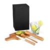 KIT PARA CAIPIRINHA EM BAMBU / MADEIRA / INOX – 0,35 L – 5 PÇS