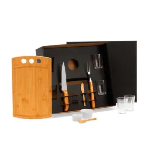 KIT PARA CHURRASCO COM COPOS AMERICANOS - 11 PÇS