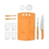 KIT PARA CHURRASCO COM COPOS AMERICANOS – 11 PÇS