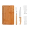 KIT PARA CHURRASCO COM COPOS – 5 PÇS