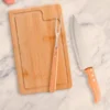 KIT PARA CHURRASCO EM BAMBU / MADEIRA / INOX – 3 PÇS