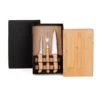 KIT PARA CHURRASCO EM BAMBU / MADEIRA / INOX – 4 PÇS