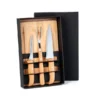 KIT PARA CHURRASCO EM BAMBU / MADEIRA / INOX – 4 PÇS