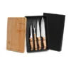 KIT PARA CHURRASCO EM BAMBU / MADEIRA / INOX – 5 PÇS